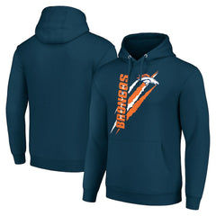 Denver Broncos Starter Unisex Color Scratch Fleece Pullover Hoodie - Navy - NFL