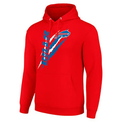 Buffalo Bills Starter Unisex Color Scratch Fleece Pullover Hoodie - Red - NFL