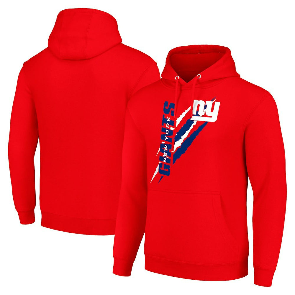 New York Giants Starter Unisex Color Scratch Fleece Pullover Hoodie - Red - NFL