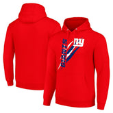New York Giants Starter Unisex Color Scratch Fleece Pullover Hoodie - Red - NFL