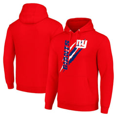 New York Giants Starter Unisex Color Scratch Fleece Pullover Hoodie - Red - NFL