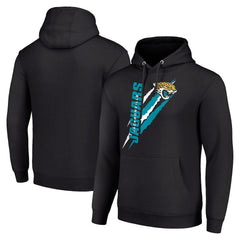 Jacksonville Jaguars Starter Unisex Color Scratch Fleece Pullover Hoodie - Black - NFL