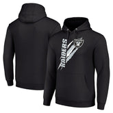 Las Vegas Raiders Starter Unisex Color Scratch Fleece Pullover Hoodie - Black - NFL