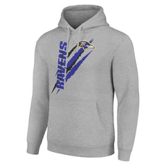Baltimore Ravens Starter Unisex Color Scratch Fleece Pullover Hoodie - Heather Gray - NFL