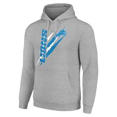 Detroit Lions Starter Unisex Color Scratch Fleece Pullover Hoodie - Heather Gray - NFL