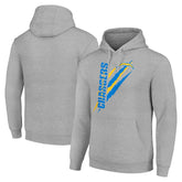 Los Angeles Chargers Starter Unisex Color Scratch Fleece Pullover Hoodie - Heather Gray - NFL