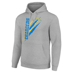 Los Angeles Chargers Starter Unisex Color Scratch Fleece Pullover Hoodie - Heather Gray - NFL
