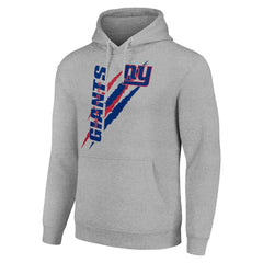New York Giants Starter Unisex Color Scratch Fleece Pullover Hoodie - Heather Gray - NFL