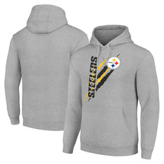 Pittsburgh Steelers Starter Unisex Color Scratch Fleece Pullover Hoodie - Heather Gray - NFL