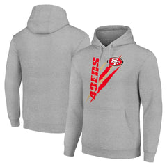 San Francisco 49ers Starter Unisex Color Scratch Fleece Pullover Hoodie - Heather Gray - NFL