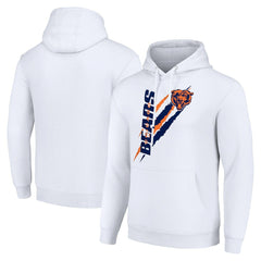 Chicago Bears Starter Unisex Color Scratch Fleece Pullover Hoodie - White - NFL