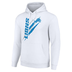 Detroit Lions Starter Unisex Color Scratch Fleece Pullover Hoodie - White - NFL
