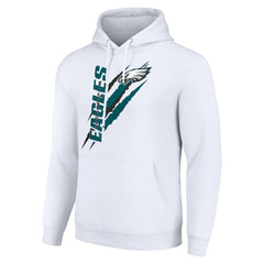 Philadelphia Eagles Starter Unisex Color Scratch Fleece Pullover Hoodie - White - NFL