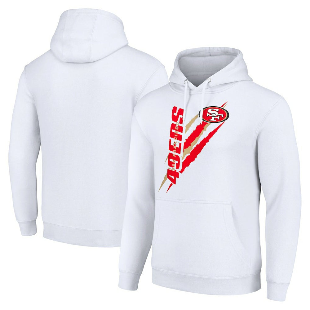 San Francisco 49ers Starter Unisex Color Scratch Fleece Pullover Hoodie - White - NFL