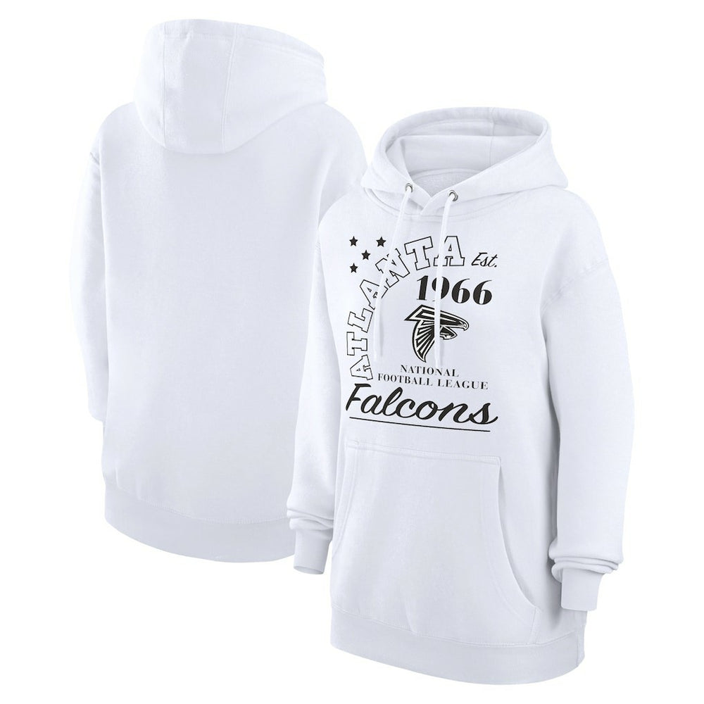 Atlanta Falcons Starter Unisex Arch Team Fleece Pullover Hoodie - White - NFL