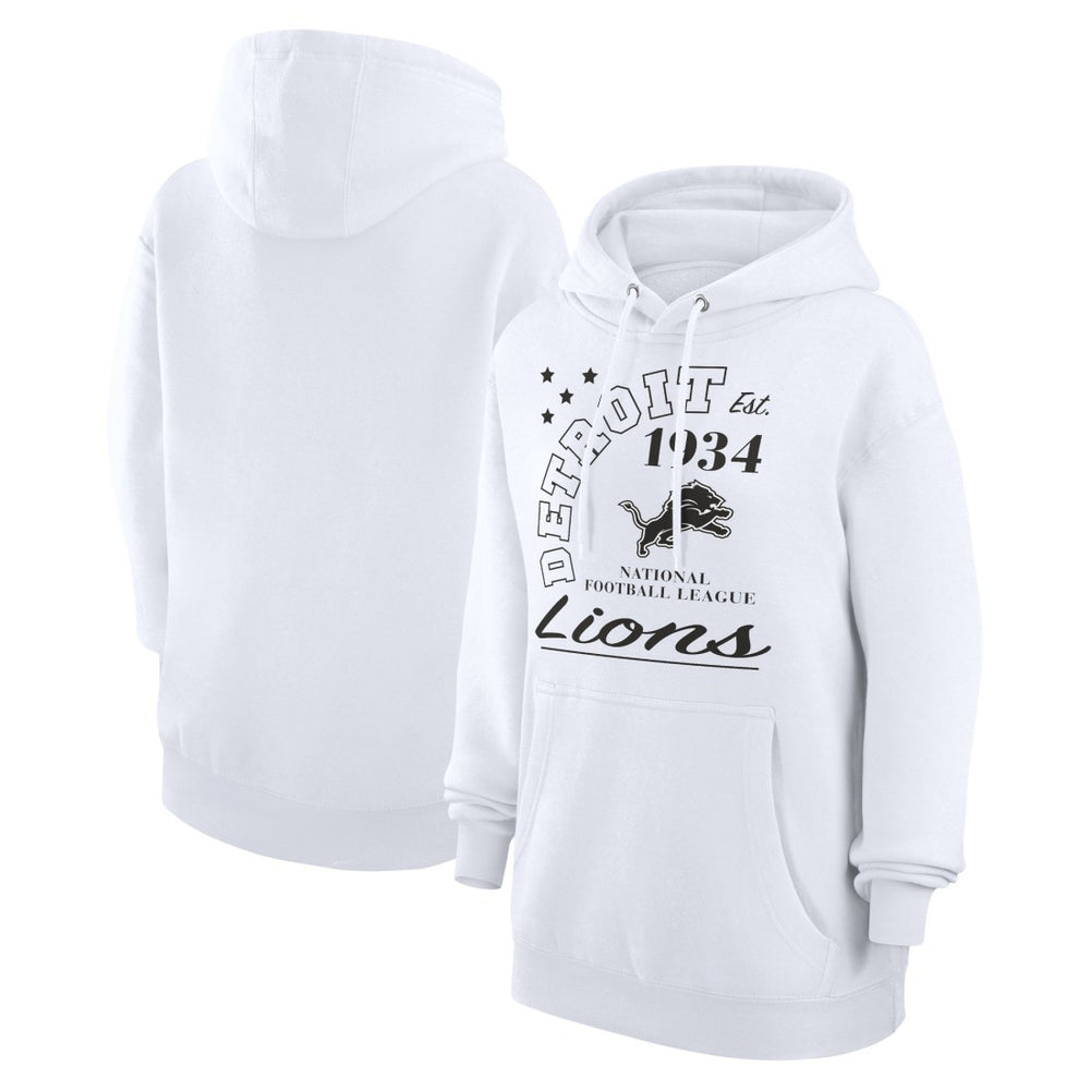 Detroit Lions Starter Unisex Arch Team Fleece Pullover Hoodie - White - NFL