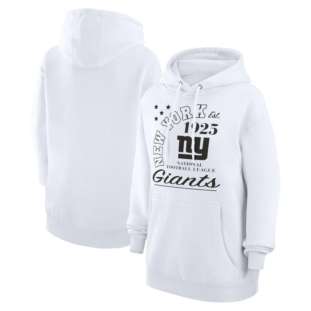 New York Giants Starter Unisex Arch Team Fleece Pullover Hoodie - White - NFL