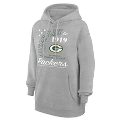 Green Bay Packers Starter Unisex Arch Team Fleece Pullover Hoodie - Heather Gray - NFL