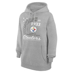Pittsburgh Steelers Starter Unisex Arch Team Fleece Pullover Hoodie - Heather Gray - NFL