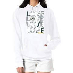 Green Bay Packers G-III 4Her by Carl Banks Women's Love Graphic Pullover Hoodie - White - NFL