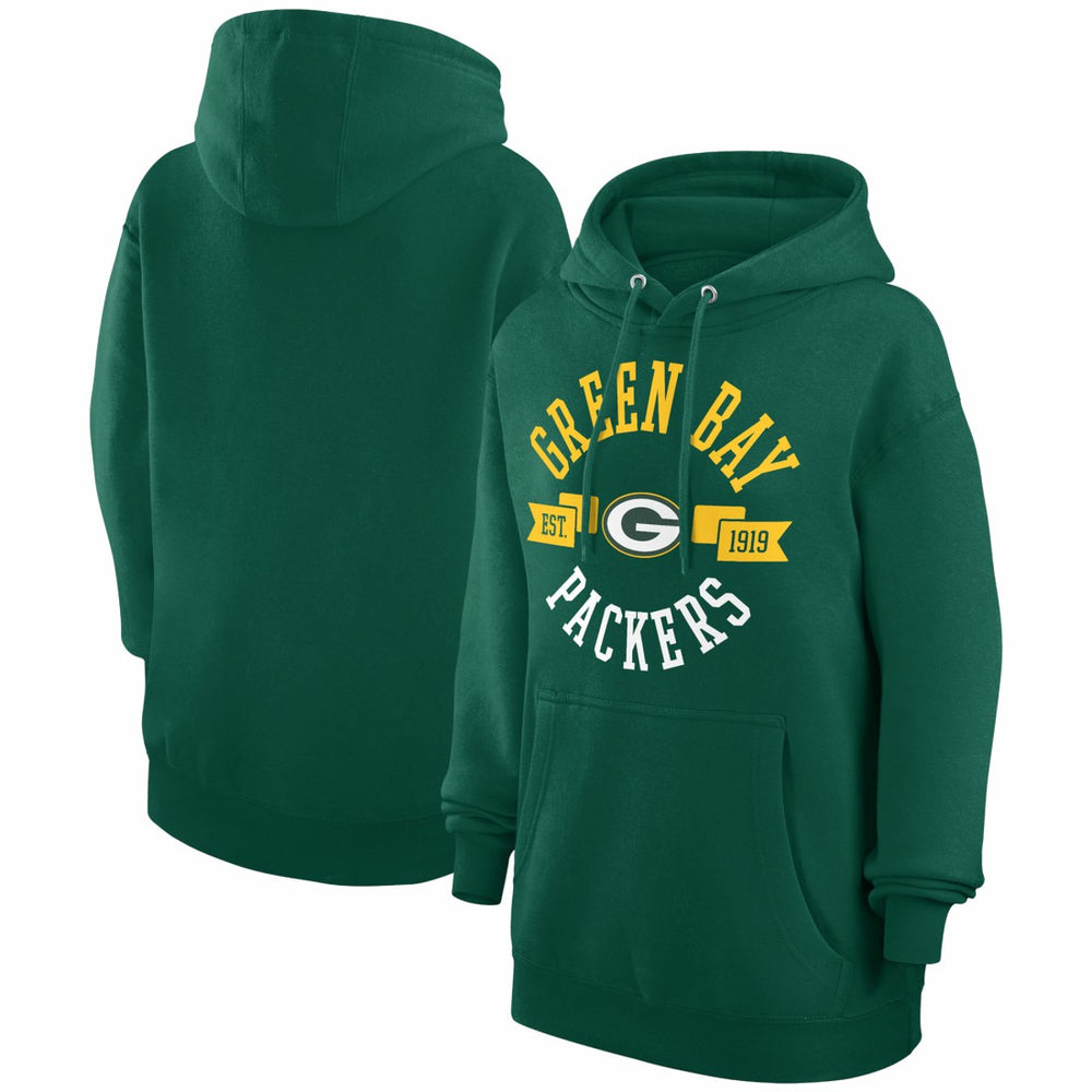 Green Bay Packers G-III 4Her by Carl Banks Women's City Graphic Team Fleece Pullover Hoodie - Green - NFL