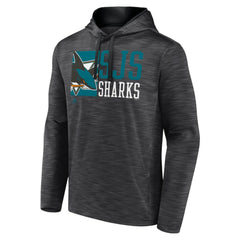 San Jose Sharks Fanatics Never Quit Pullover Hoodie - Charcoal | Fanatics Clearance