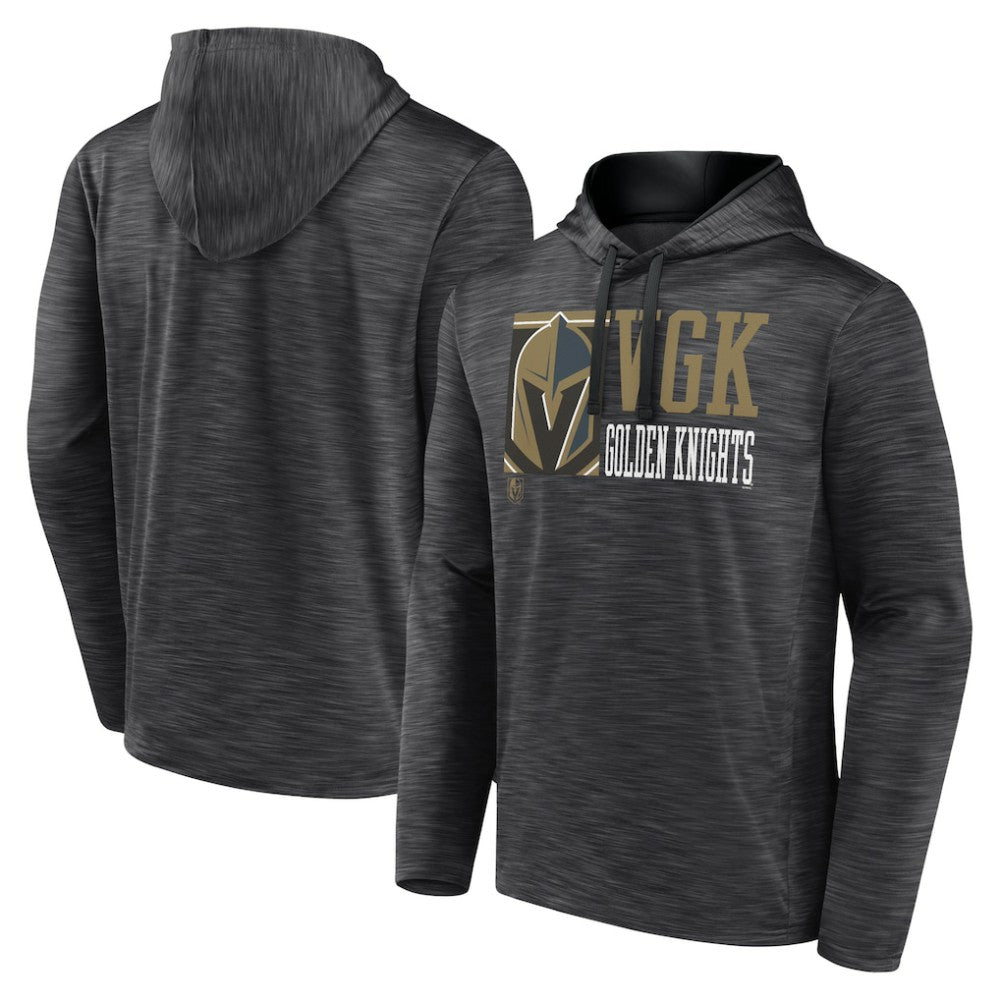 Vegas Golden Knights Fanatics Never Quit Pullover Hoodie - Charcoal | Fanatics Lifestyle