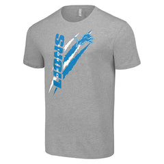 Detroit Lions Starter Color Scratch T-Shirt - Heather Gray - NFL