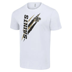 New Orleans Saints Starter Color Scratch T-Shirt - White - NFL