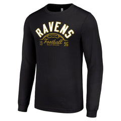 Baltimore Ravens Starter Half Ball Team Long Sleeve T-Shirt - Black - NFL