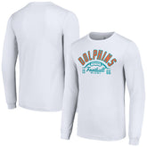 Miami Dolphins Starter Half Ball Team Long Sleeve T-Shirt - White - NFL