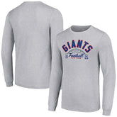 New York Giants Starter Half Ball Team Long Sleeve T-Shirt - Heather Gray - NFL