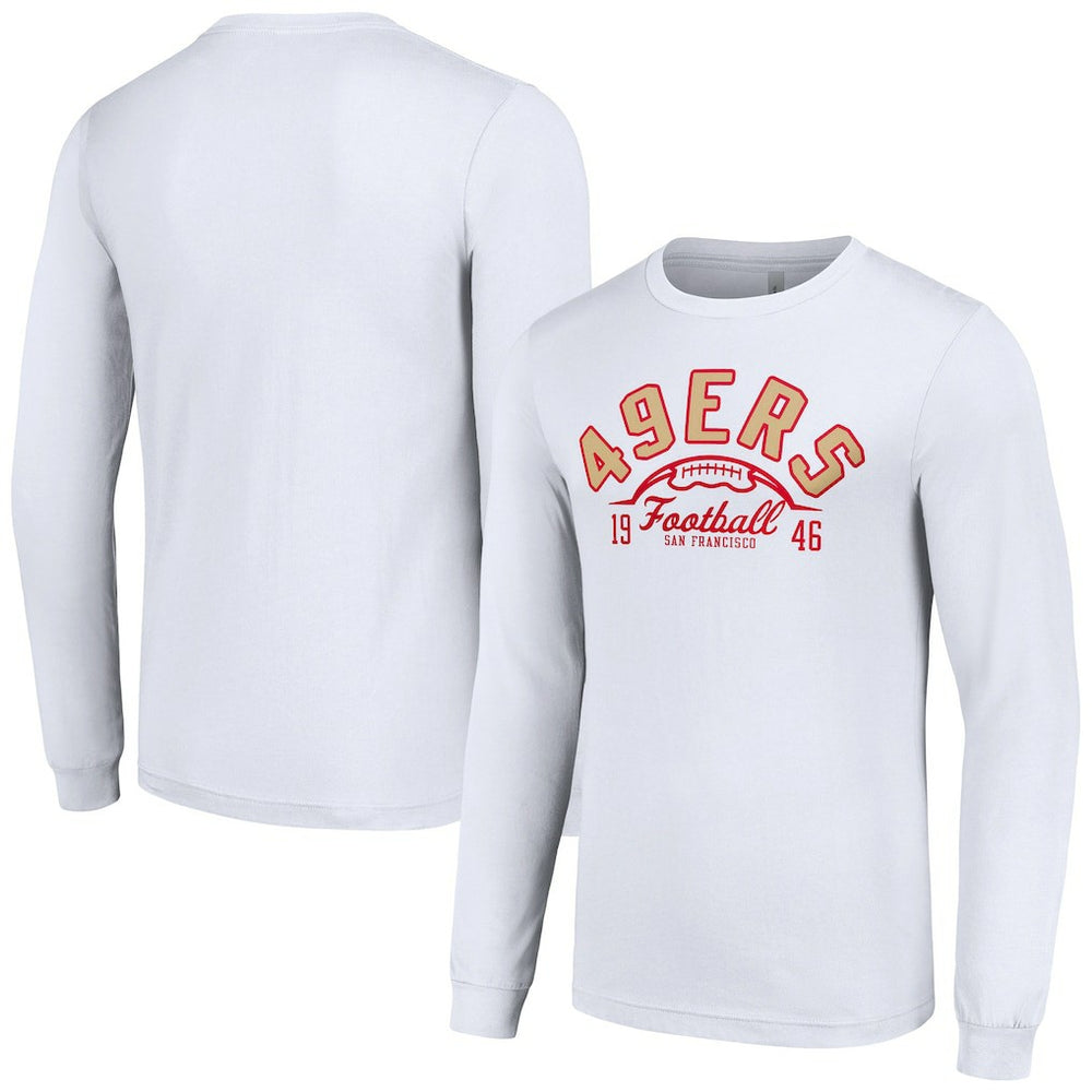 San Francisco 49ers Starter Half Ball Team Long Sleeve T-Shirt - White - NFL