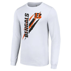 Cincinnati Bengals Starter Color Scratch Long Sleeve T-Shirt - White - NFL