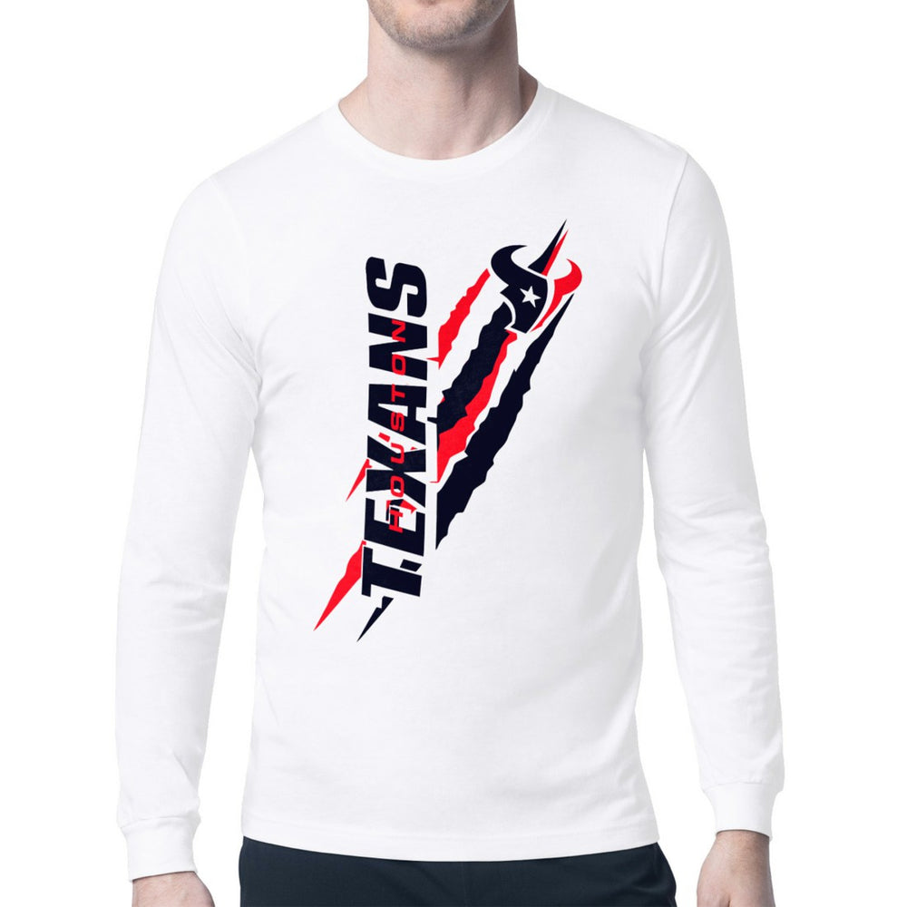 Houston Texans Starter Color Scratch Long Sleeve T-Shirt - White - NFL