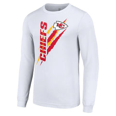 Kansas City Chiefs Starter Color Scratch Long Sleeve T-Shirt - White - NFL