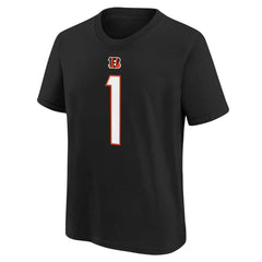 Ja'Marr Chase Cincinnati Bengals Preschool Player Name & Number T-Shirt - Black - Nike