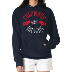 Columbus Blue Jackets G-III 4Her by Carl Banks Women's City Graphic Fleece Pullover Hoodie - Navy | NHL Lifestyle