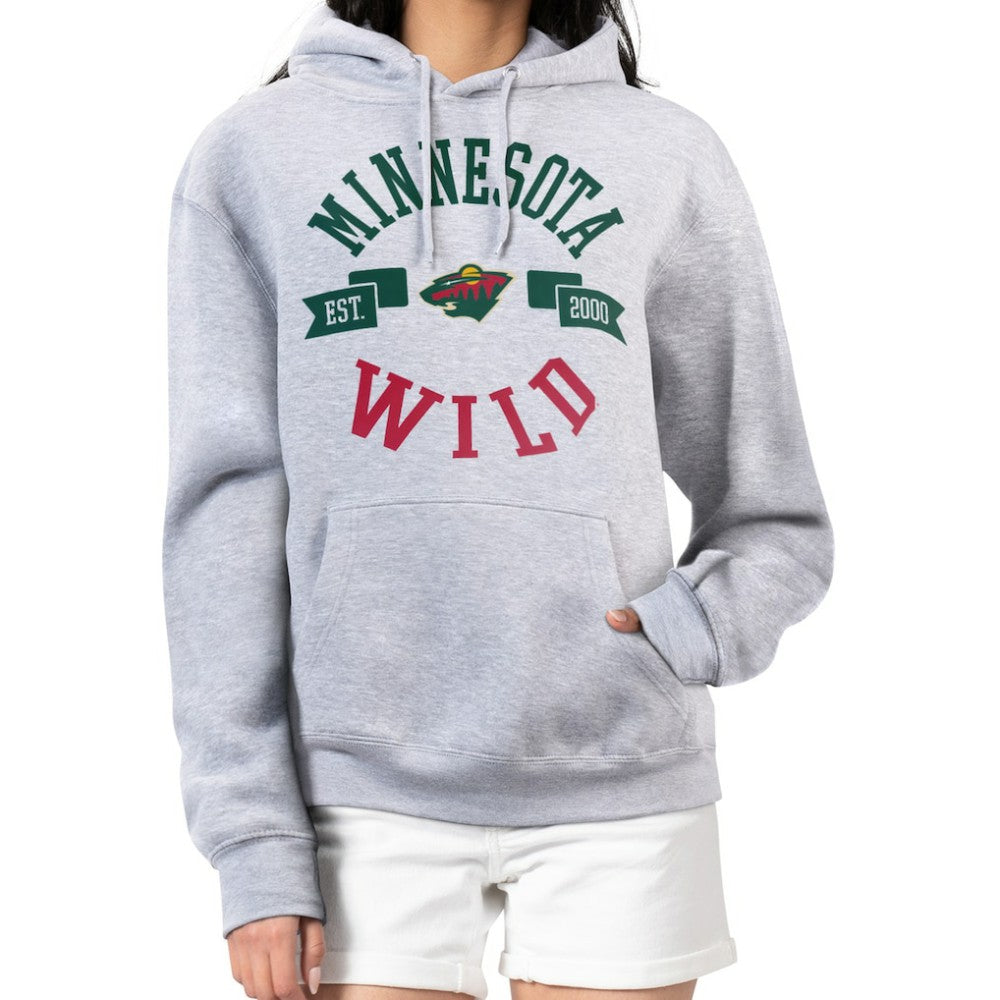 Minnesota Wild G-III 4Her by Carl Banks Women's City Graphic Fleece Pullover Hoodie - Heather Gray | NHL discount