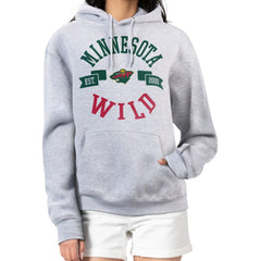 Minnesota Wild G-III 4Her by Carl Banks Women's City Graphic Fleece Pullover Hoodie - Heather Gray | NHL discount