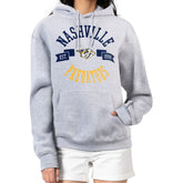 Nashville Predators G-III 4Her by Carl Banks Women's City Graphic Fleece Pullover Hoodie - Heather Gray | NHL Clearance