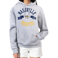 Nashville Predators G-III 4Her by Carl Banks Women's City Graphic Fleece Pullover Hoodie - Heather Gray | NHL Clearance