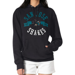 San Jose Sharks G-III 4Her by Carl Banks Women's City Graphic Fleece Pullover Hoodie - Black | NHL Clearance