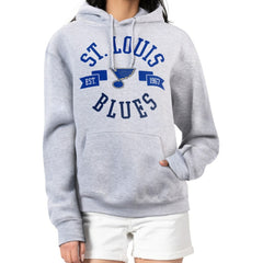 St. Louis Blues G-III 4Her by Carl Banks Women's City Graphic Fleece Pullover Hoodie - Heather Gray | NHL on sale