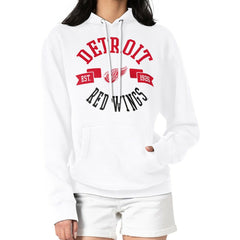 Detroit Red Wings G-III 4Her by Carl Banks Women's City Graphic Fleece Pullover Hoodie - White | NHL sale