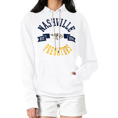 Nashville Predators G-III 4Her by Carl Banks Women's City Graphic Fleece Pullover Hoodie - White | NHL sale