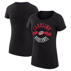 Carolina Hurricanes G-III 4Her by Carl Banks Women's Super-Slim Fit Lightweight City Graphic Sport Crewneck T-Shirt - Black | NHL on sale