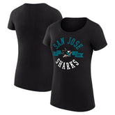San Jose Sharks G-III 4Her by Carl Banks Women's Super-Slim Fit Lightweight City Graphic Sport Crewneck T-Shirt - Black | NHL sale
