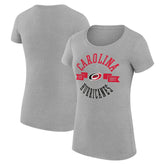 Carolina Hurricanes G-III 4Her by Carl Banks Women's Super-Slim Fit Lightweight City Graphic Sport Crewneck T-Shirt - Heather Gray | NHL Lifestyle