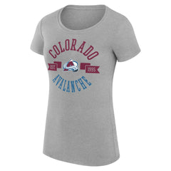 Colorado Avalanche G-III 4Her by Carl Banks Women's Super-Slim Fit Lightweight City Graphic Sport Crewneck T-Shirt - Heather Gray | NHL sale